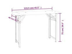 vidaXL 3-Tlg Biertisch-Set Klappbar Massivholz Tanne 363112* Online