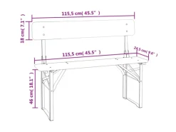 vidaXL 3-Tlg Biertisch-Set Klappbar Massivholz Tanne 363112* Online