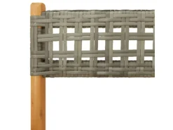 Balkonmöbel|vidaXL 3-tlg Bistro-Set Grau Poly Rattan und Massivholz Modell 1