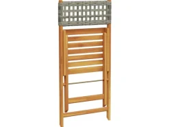 Balkonmöbel|vidaXL 3-tlg Bistro-Set Grau Poly Rattan und Massivholz Modell 1