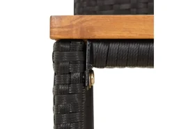 Gartenmöbel-Sets|vidaXL 5-tlg Gartenbar-Set Schwarz Poly Rattan & Massivholz Akazie Modell 10