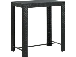 Gartenmöbel-Sets|vidaXL 5-tlg Gartenbar-Set Schwarz Poly Rattan & Massivholz Akazie Modell 10