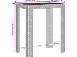 Gartenmöbel-Sets|vidaXL 5-tlg Gartenbar-Set Schwarz Poly Rattan & Massivholz Akazie Modell 10