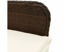 vidaXL 7-tlg Garten-Bistro-Set mit Kissen Braun Poly Rattan Modell 2* New