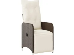 vidaXL 7-tlg Garten-Bistro-Set mit Kissen Braun Poly Rattan Modell 2* New