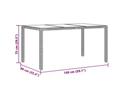 vidaXL 7-tlg Garten-Bistro-Set mit Kissen Braun Poly Rattan Modell 2* New