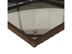 vidaXL 11-Tlg Garten-Essgruppe mit Kissen Braun Poly Rattan 3210933* Sale