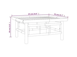 Lounge-Gartenmöbel|vidaXL 6-tlg Garten-Lounge-Set mit CremeWeißen Kissen Bambus Modell 14