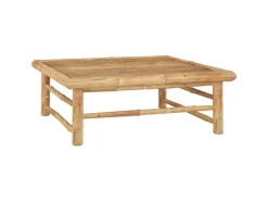 vidaXL 5-Tlg Garten-Lounge-Set mit Cremeweißen Kissen Bambus 3058191* Best