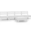 Lounge-Gartenmöbel|vidaXL 5-tlg Garten-Lounge-Set Weiß Kiefer Massivholz Modell 19