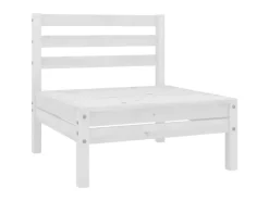 Lounge-Gartenmöbel|vidaXL 5-tlg Garten-Lounge-Set Weiß Kiefer Massivholz Modell 19