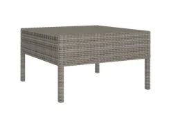 vidaXL 13-tlg Garten-Lounge-Set mit Auflagen Poly Rattan Grau* New