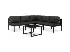 Gartenmöbel-Sets|Lounge-Gartenmöbel|vidaXL 6-tlg Garten-Lounge-Set mit Kissen Aluminium Anthrazit Modell 1