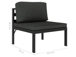 Gartenmöbel-Sets|Lounge-Gartenmöbel|vidaXL 6-tlg Garten-Lounge-Set mit Kissen Aluminium Anthrazit Modell 1