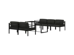 Lounge-Gartenmöbel|vidaXL 6-tlg Garten-Lounge-Set mit Kissen Aluminium Anthrazit Modell 12