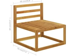 vidaXL 5-tlg Garten-Lounge-Set mit Kissen Massivholz Akazie Modell 15* Discount