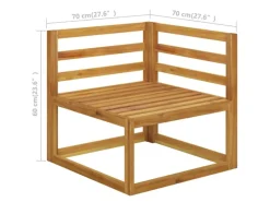 vidaXL 5-tlg Garten-Lounge-Set mit Kissen Massivholz Akazie Modell 15* Discount
