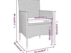 vidaXL 5-tlg Garten-Lounge-Set Poly Rattan Beige* Discount