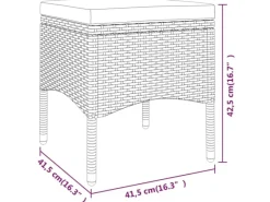 vidaXL 5-tlg Garten-Lounge-Set Poly Rattan Beige* Discount