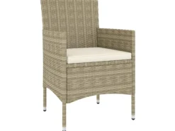 vidaXL 5-tlg Garten-Lounge-Set Poly Rattan Beige* Discount