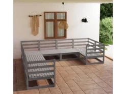 Lounge-Gartenmöbel|vidaXL 8-Tlg Garten-Lounge-Set Massivholz Kiefer 3075976