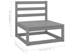 Lounge-Gartenmöbel|vidaXL 8-Tlg Garten-Lounge-Set Massivholz Kiefer 3075976