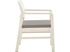 vidaXL 3-tlg Garten-Lounge-Set mit Auflagen Kunststoff Weiß*