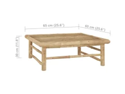 Lounge-Gartenmöbel|vidaXL 5-tlg Garten-Lounge-Set mit Dunkelgrauen Kissen Bambus Modell 4