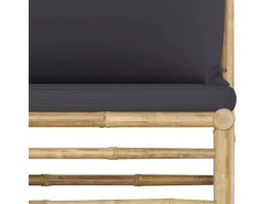 Lounge-Gartenmöbel|vidaXL 5-tlg Garten-Lounge-Set mit Dunkelgrauen Kissen Bambus Modell 4