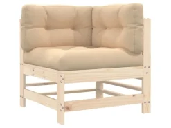 vidaXL 3-tlg Garten-Lounge-Set mit Kissen Massivholz* Outlet