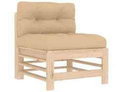 vidaXL 3-tlg Garten-Lounge-Set mit Kissen Massivholz* Outlet