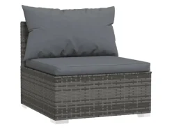 vidaXL 4-tlg Garten-Lounge-Set mit Kissen Poly Rattan Grau Modell 12* Hot