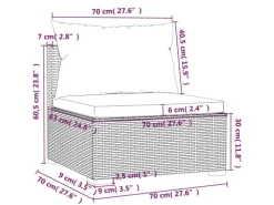 vidaXL 4-tlg Garten-Lounge-Set mit Kissen Poly Rattan Grau Modell 12* Hot