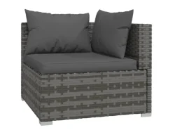 vidaXL 4-tlg Garten-Lounge-Set mit Kissen Poly Rattan Grau Modell 12* Hot