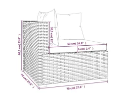 vidaXL 4-tlg Garten-Lounge-Set mit Kissen Poly Rattan Grau Modell 12* Hot