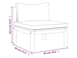 Lounge-Gartenmöbel|vidaXL 5-Tlg Garten-Lounge-Set mit Auflage Massivholz Akazie 3086919