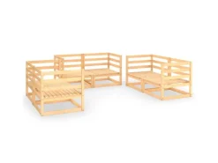 vidaXL 6-tlg Garten-Lounge-Set Massivholz Kiefer Modell 3* Best