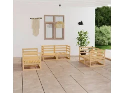 vidaXL 6-tlg Garten-Lounge-Set Massivholz Kiefer Modell 3* Best