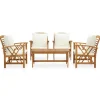 vidaXL 5-tlg Garten-Lounge-Set mit Auflagen Massivholz Akazie Modell 15* New