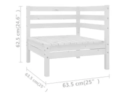 vidaXL 6-tlg Garten-Lounge-Set Weiß Massivholz Kiefer Modell 2* Sale