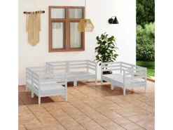 vidaXL 6-tlg Garten-Lounge-Set Weiß Massivholz Kiefer Modell 2* Sale