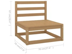Sitzkissen|vidaXL 4-tlg Garten-Lounge-Set mit Kissen Kiefer Massivholz Modell 19