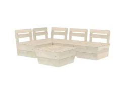 vidaXL 5-Tlg Garten-Paletten-Lounge-Set Imprägniertes Fichtenholz 3063716* Best