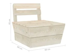 vidaXL 5-Tlg Garten-Paletten-Lounge-Set Imprägniertes Fichtenholz 3063716* Best