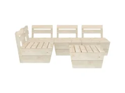 vidaXL 5-Tlg Garten-Paletten-Lounge-Set Imprägniertes Fichtenholz 3063716* Best