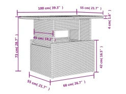 Lounge-Gartenmöbel|vidaXL 5-Tlg Garten-Sofagarnitur mit Kissen Schwarz Poly Rattan 3269136
