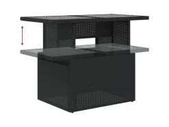 Lounge-Gartenmöbel|vidaXL 5-Tlg Garten-Sofagarnitur mit Kissen Schwarz Poly Rattan 3269136