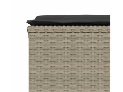 vidaXL 5-tlg Garten-Sofagarnitur mit Kissen Hellgrau Poly Rattan Modell 6* Sale