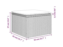 Gartenmöbel-Sets|vidaXL 9-tlg Garten-Sofagarnitur mit Kissen Schwarz Poly Rattan Modell 127