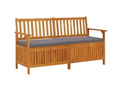 vidaXL Truhenbank mit Kissen 148 cm Massivholz Akazie* Outlet